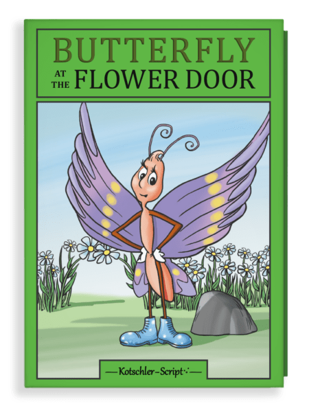 Butterfly at the flower door